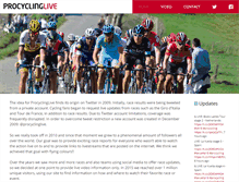 Tablet Screenshot of procyclinglive.com